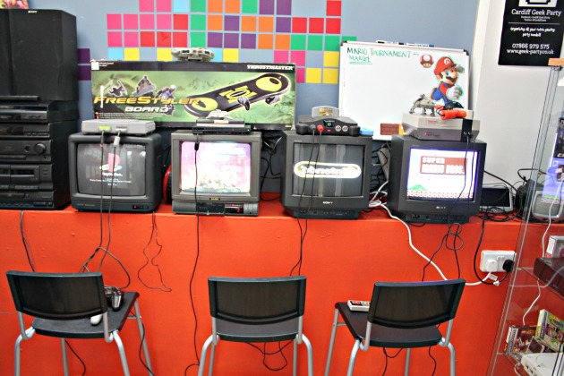 Cardiff Castle Emporium Super Mario Bros gaming station